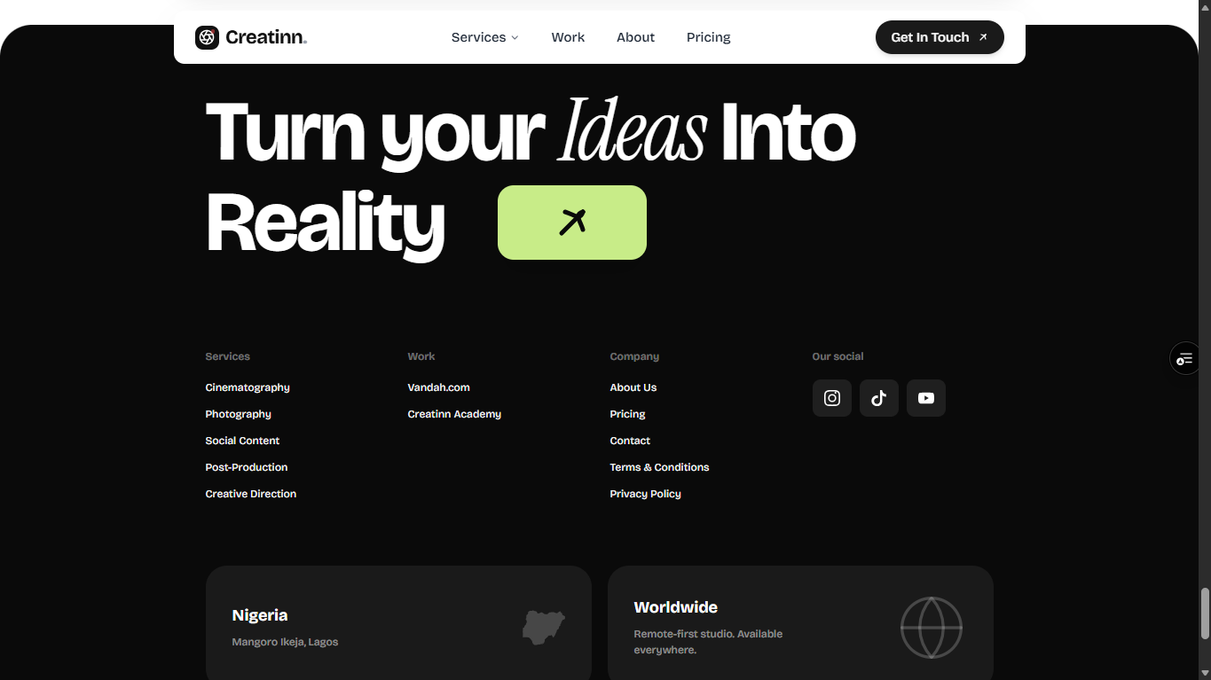 Creatinn Agency pricing