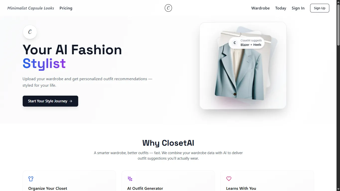 ClosetAI wardrobe capture