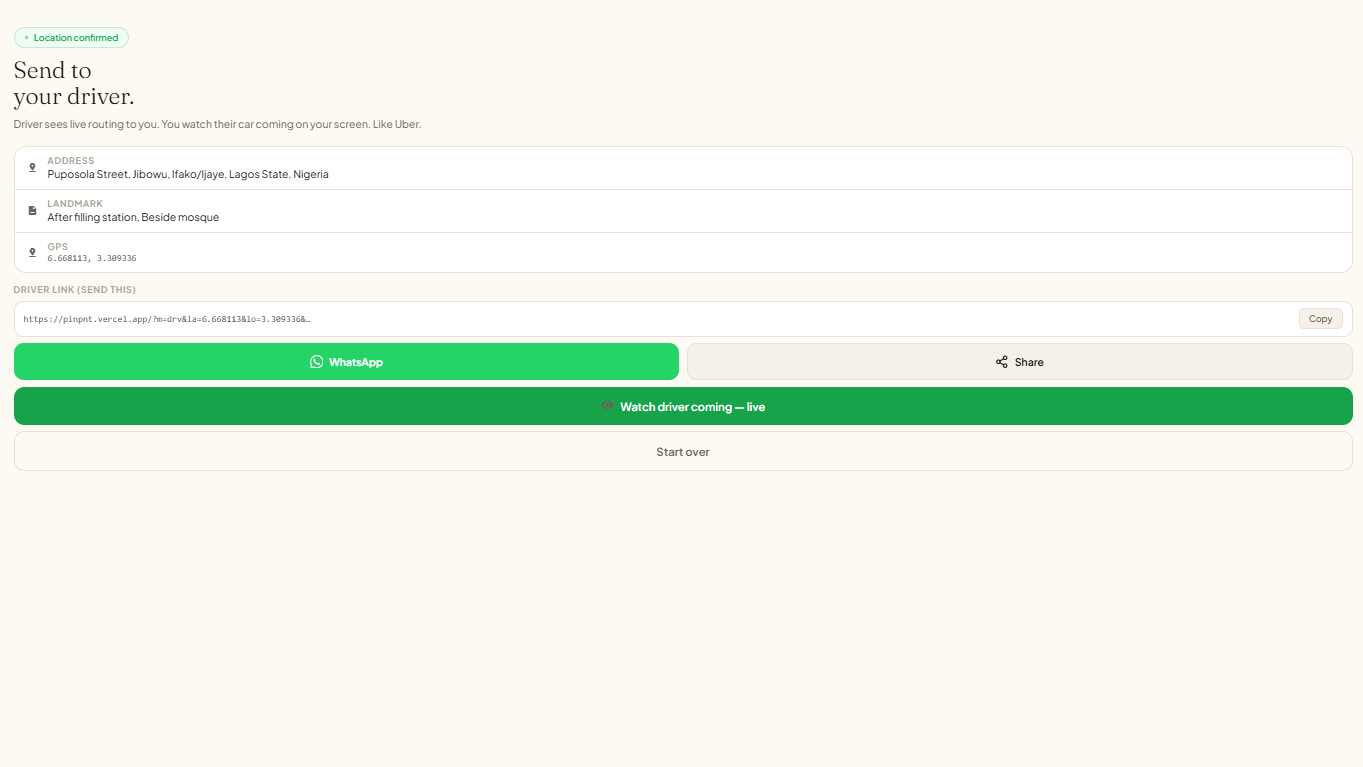 PinPoint dispatch dashboard