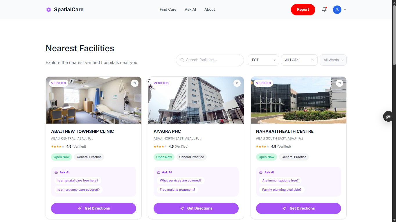 SpatialCare health query